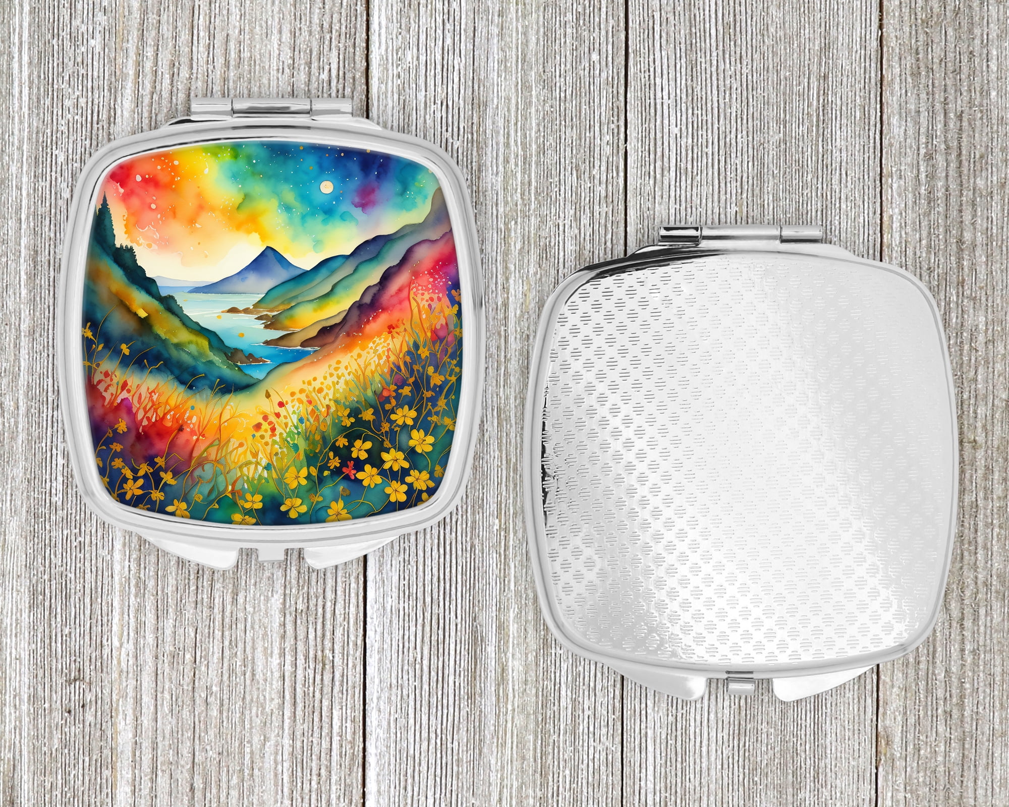 Colorful Hypericum or St. John�s Wort Compact Mirror 2.75 in x 3 in