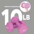 thumbnail image 4 of Set de 2 Mancuernas X-Rush Hexagonales de 10 lbs (20 lbs) con Recubrimiento de Neopreno Violetas, 4 of 8