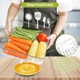 thumbnail image 6 of 10 Pack Refrigerator Pantry Organizer Bins, Stackable Fridge Organizer Bins with Lids, Clear Plastic Food Storage Bins for Kitchen, Countertops, Cabinets, Fridge, Drinks, Fruits, Vegetable, Cereals, 6 of 7