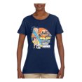 thumbnail image 2 of Wild Bobby Betty Boop Endless Summer Beach the Dog Betty Boop Womens T-Shirt, Navy, X-Large, 2 of 5