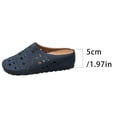 thumbnail image 5 of Women's Wide Width Perforated Mule Flats, Closed Toe Faux Leather Cutout Slippers, Comfortable Casual Summer Shoes for Daily & Outdoor Wear, Multi-Color, 5 of 10