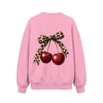 thumbnail image 7 of UKHCCC Boys Girls Cherry Leopard Bow Crewneck Sweatshirt, Oversized Long Sleeve Graphic Pullover for Kids Ages 1-13, Casual Fall Winter Top, 7 of 7