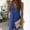 Blue, variant on Babysbule Woman Summer Dresses Fashion Women Casual V-Neck Sleeveless Swing Solid Loose Sling Dress