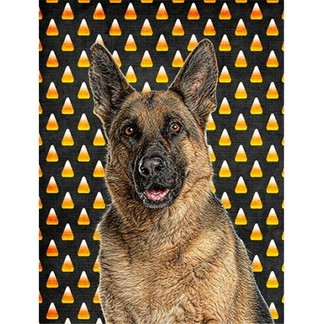 Drapeau German Shepherd d'Halloween en Bonbons Taille Jardin