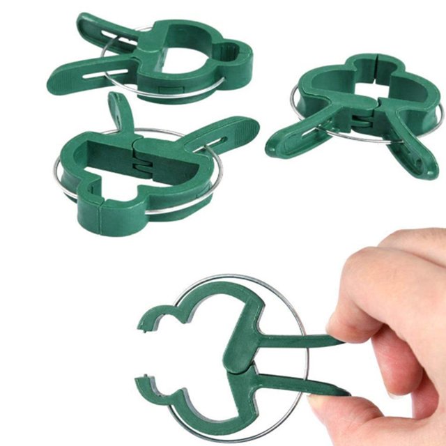Sujetador Invernadero Soporte Poste Abrazadera fija Plantas Tallo Clip (S 10pcs L 10pcs) JShteea Libre de BPA