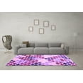 thumbnail image 3 of Ahgly Company Indoor Rectangle Abstract Purple Contemporary Area Rugs, 2' x 5', 3 of 4