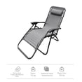 thumbnail image 3 of Set 2 Sillas Camastro Zen Relan Reclinables y Plegables Ideal para Jardin y Terraza Gris, 3 of 9