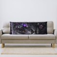 thumbnail image 5 of Yiaed Body Pillow Cover, Ultra Soft Microfiber Pillowcases, Breathable Long Pillow Case, Envelope Closure-Purple-Eyed Floral Leopard (20x54 inch)（Pillow core not included）, 5 of 5