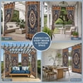 thumbnail image 5 of Blue Burnt Orange Boho Outdoor Curtains for Patio Waterproof,Windproof Privacy Curtains with Weighted Bottom,Antique Southwestern Tribal Outside Drapes for Picnic Garage Yard Cabana 54"x84" 1 Panel, 5 of 8