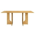 thumbnail image 4 of 70 Inch Dining Table, Brown Oak, Wood, Rectangular, Living Kitchen Cafe Bistro Hospitality Restaurant, Modern Contemporary HB36524, 4 of 10