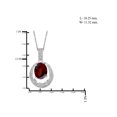 thumbnail image 4 of JewelersClub 1 1/2 Carat T.G.W. Garnet And White Diamond Accent Sterling Silver Pendant, 18", 4 of 4