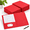 Red-75, variant on 75 Pack Red Two Pocket Paper Folders Bulk Letter Size