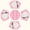 Placemats 4253, variant on Valentine's Day Heart Round Table Placemats Set Of 5 Wedge Table Mats Washable Heat Resistant Place Mat For Dining Table Kitchen Farmhouse Restaurant