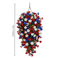 4th of July Artificial Flower, Lighted Tricolor Patriotic Morning Vine ...