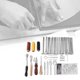 thumbnail image 4 of Kit de herramientas manuales para manualidades de cuero, 48 Uds., para coser, punzonar, tallar trabajos, 4 of 14