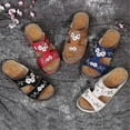 thumbnail image 2 of Women's Bloom Shoes Open Toe Sls Ladies Platcompatible m Slippers Beach Rubber Soft Sole Newway CPDD, 2 of 5