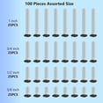 thumbnail image 3 of Black Wall Plate Screws, 100 Pieces 4 Length Sizes 6-32 Thread Outlet Screws Perfect Replacement for Outlet Cover, Light Plate and Switch Plate, 3 of 7