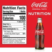 Coca-Cola Soda Pop Glass Bottles, 8 fl oz, 6 Pack