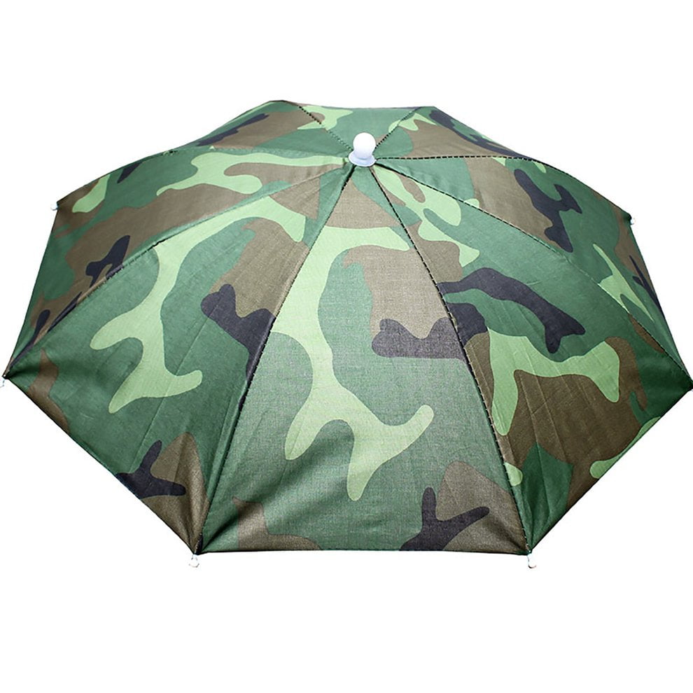 2021 New Straight Elastic Headband Hat Umbrella Rain Fishing Umbrella