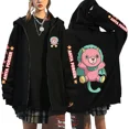 thumbnail image 3 of Sudaderas con capucha con cremallera y estampado para mujer, ropa de calle Harajuku, sudaderas de lana Y2K para mujer, cárdigan de manga larga informal Suelto, 3 of 5