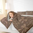 thumbnail image 4 of Feelyou Brown Vintage Bow-tie Twin Comforter Sets, Cute Ribbon Bedding Set, 2 Pieces, 4 of 8