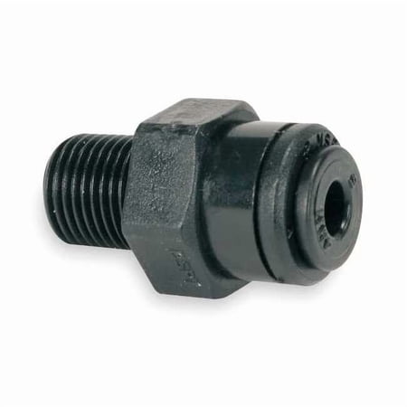 Push-Fit Adapter Fitting 15/32 in Tube Size Acetal Black 10 PK PM011204E-PK10