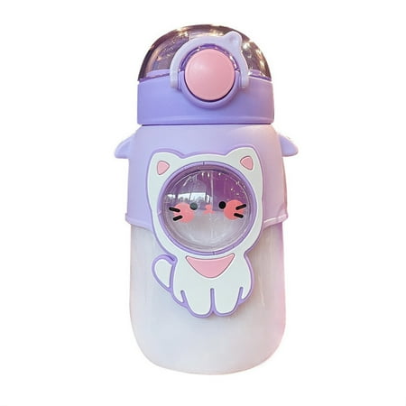 

Kids Water Bottle With Straw Sealed Flip Top Lid Bottle Large Capacity 720ml I