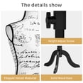 thumbnail image 5 of Bonnlo Female Dress Form Pinnable Mannequin Body Torso with Wooden Tripod Base Stand (Monogram Pattern, 6), 5 of 8