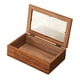 thumbnail image 3 of Caja de almacenamiento de madera con tapa transparente, contenedor multiusos, rectangular, resistente y portátil. L, 3 of 9