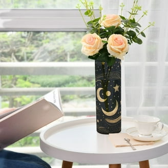 White Ceramic Flower Vase, Modern Boho Vases Home