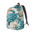 thumbnail image 2 of Balery Watercolor Sea Turtle Vintage Canvas Backpack for Men and Women - Large Capacity, Durable Travel Laptop Bag for School, Work, Hiking, and Outdoor Activities, 2 of 7