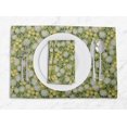 thumbnail image 1 of S4Sassy Green Leaves & Night Jasmine Floral Everyday Washable Placemats With Napkins Dining Table Decor, 1 of 3