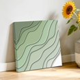 thumbnail image 3 of Canvas Wall Art Sage Green Canvas Art Print Ombre Stripes Geometric Color Gradient Pictures Wall Decor for Living Room Bedroom Artwork Decorations Stretched Framed Ready to Hang 8"x8", 3 of 9