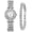 Silver, variant on Women Bracelet Watch Set, Analog Quartz Crystal Small Fashion Watch, Birthday Gift for Women
