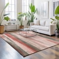thumbnail image 3 of 5'x7' Area Rugs, Coral Red Brown Ombre Indoor Outdoor Area Rug for Living Room Bedroom, Vintage Shabby Red Abstract Art Washable Bathroom Rugs Kitchen Floor Carpet Mats Home Decor Aesthetic, 3 of 8
