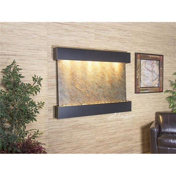 Adagio TFS1512 Teton Falls-Square-Blackened Copper-Green-Featherstone Wall Fountain