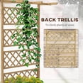 thumbnail image 4 of Outsunny Wood Raised Garden Bed Privacy Screen Planter with Trellis, Natural, 4 of 10