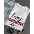 thumbnail image 3 of Happy Independence Day, Text T-Shirt Women -Image by Shutterstock, Female x-Large, 3 of 4