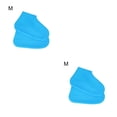 thumbnail image 3 of Cateissary Cubierta de zapatos Protector de zapatos impermeable de silicona Cubrezapatos antideslizantes resistentes al desgaste, Azul, M Azul METRO 2piezas, 3 of 6