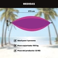 thumbnail image 3 of Hamaca Portátil The Finix Rosa 275 x 109 cm de Nailon Resistente con Correas y Bolsa para Camping, 3 of 6