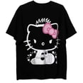 thumbnail image 1 of Camiseta Sanrio Hello Kitty con estampado de dibujos animados, Top de cuello redondo, versión coreana, moda urbana con personalidad, manga corta de algodón Y2K para chica, 1 of 4