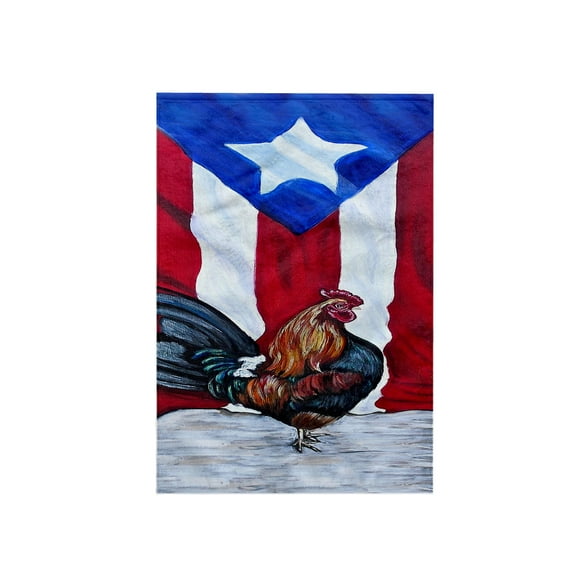 3dRose, Rooster with Puerto Rican Flag, 15x22 Hand Towel