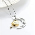 thumbnail image 5 of I Love You to The Moon and Back Cremation Urn Necklace for Ashes Keepsake Pendant For Dad/Daughter/Mom/Son, 5 of 7