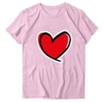 thumbnail image 2 of FcBaudy Hauts pour Femmes, Chemises pour Femmes, Blouses à Manches Courtes Col Rond & Chemises Mode Féminine Imprimé Blouse à Manches Courtes T-Shirt Col Rond Blouse en Dacron pour Femmes, 2 of 4