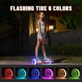 thumbnail image 3 of SIMATE Scooter for Kids Adults,Hoverboard with Colorful LED Light-Up Wheels, Bluetooth Speakers ,8.5 mph & 8.5Miles,Safety Certification,Galaxy Purple, 3 of 7