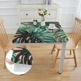 thumbnail image 2 of Awypu Summer Palm Leaf Hawaii California Tree Jungle Square Fitted Tablecloth 100% Polyester Fiber 46*46, 2 of 8