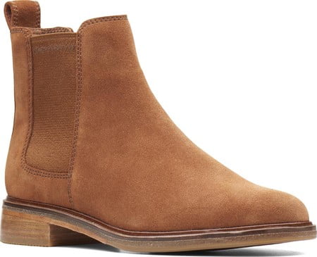 clarks tan chelsea boots