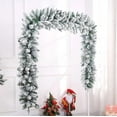 thumbnail image 2 of 180 cm Christmas Wreath Ornaments Artificial Snow Flocked Christmas Wreath Decoration Christmas Wreath Decoration For Front Door, Mantel And Window, 2 of 3