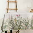 thumbnail image 4 of Vintage Wildflower Tablecloth 60 x 102 Inch Rectangle Retro Flower Plant Herb Table Cloth Washable Floral Table Cover for Seasonal Spring Sweet Home Kitchen Picnic Decoration Supplies, 4 of 5