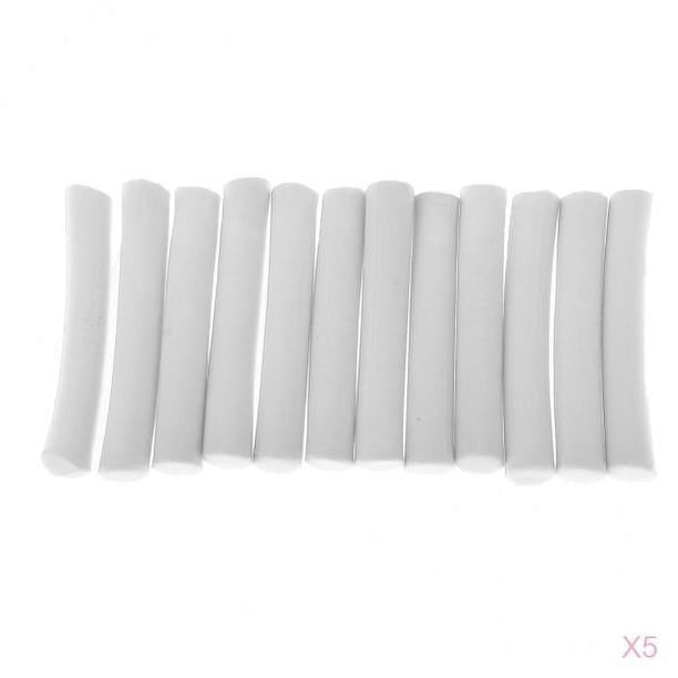 60 piezas de espuma de pesca, cilindro, flotador, mosca, aparejo, zig, alineadores Blanco